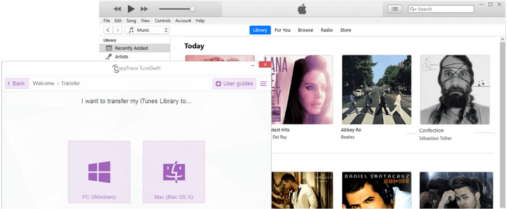 Transfer iTunes library to another PC