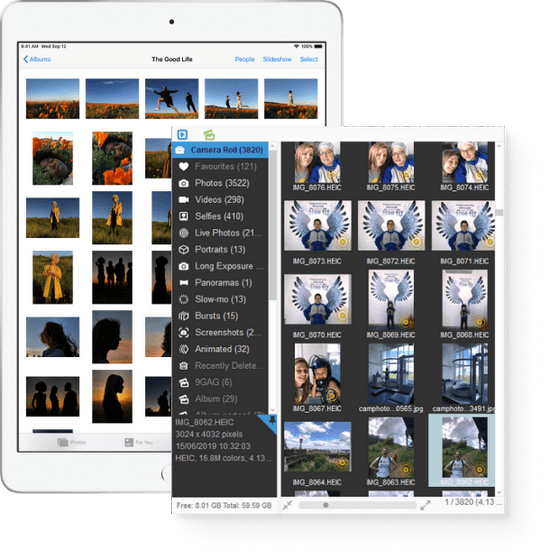 Organize iPhone photos with CopyTtrans Photo