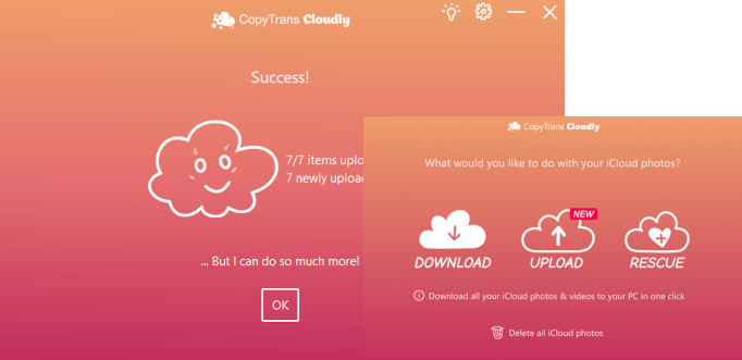 CopyTrans Cloudly interface