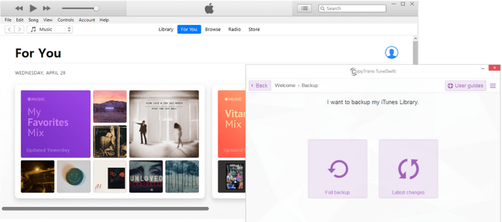 Back up iTunes library with CopyTrans TuneSwift