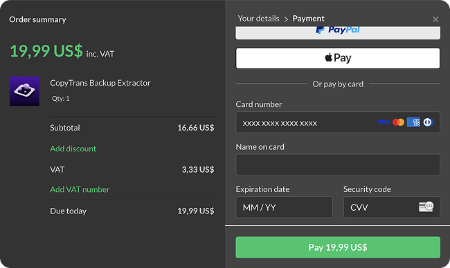 Payment from program