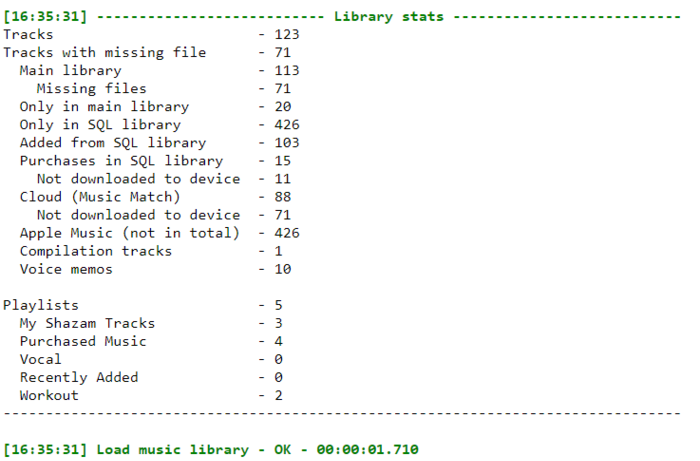 Here is a sample of a log file. 