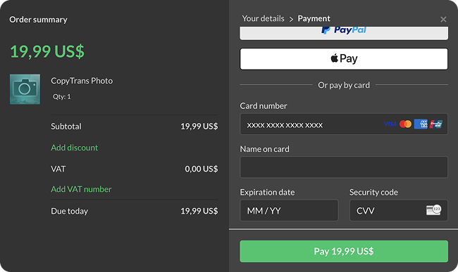 New payment method