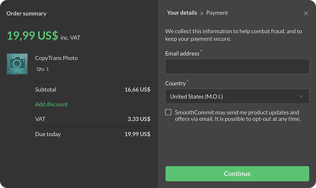 Payment new data