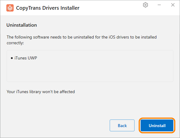 ctdi uninstall itunes drivers