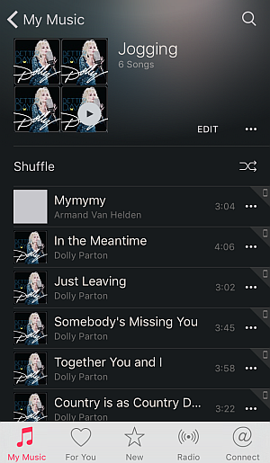 iphone playlist on ios 9