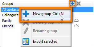 How to create a new contact group