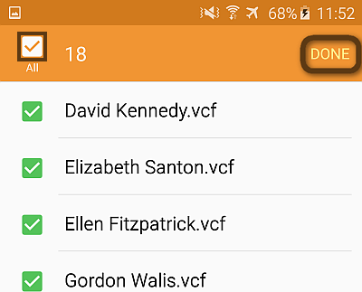 import all contacts to samsung phone
