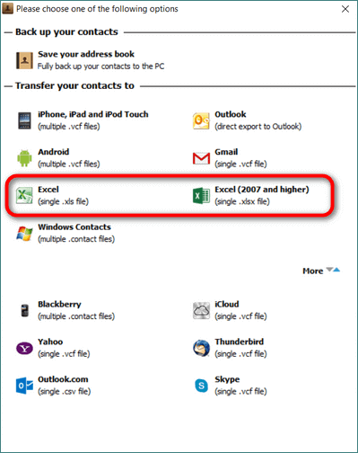 How to export iPhone contacts to Excel