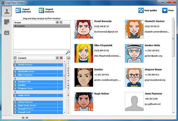 How to export iPhone contacts to an Outlook CSV file?