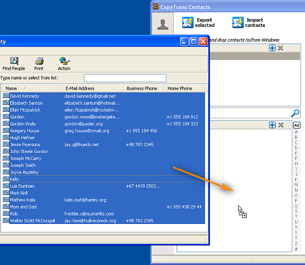 How to import contacts from Windows Address Book to iPhone?