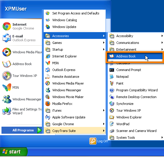 How to import contacts from Windows Address Book to iPhone?