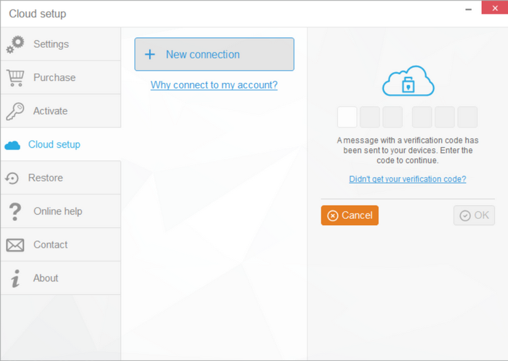 Enter the verification code for iCloud