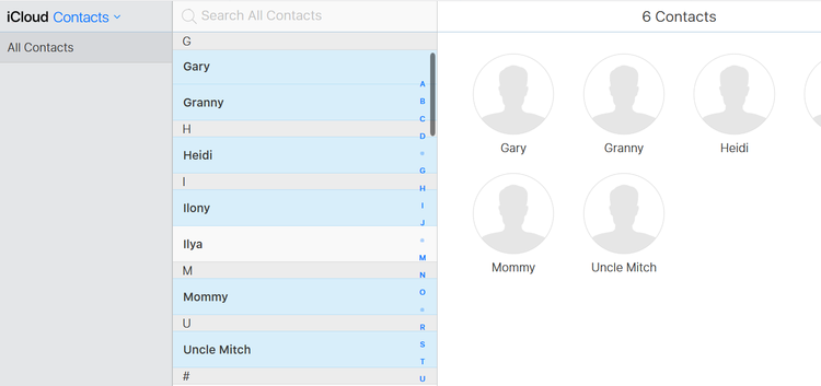 Imported Outlook contacts to iCloud