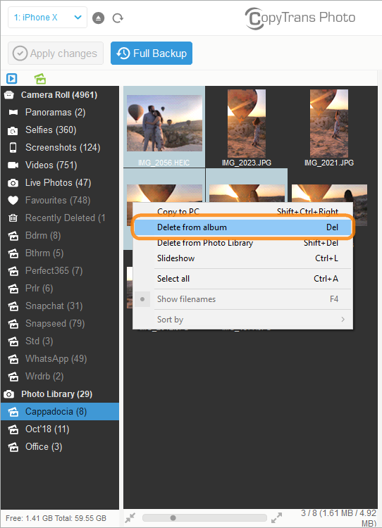 Delete photos from Photo Library