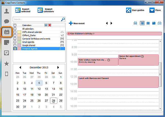 Importing calendar to Outlook