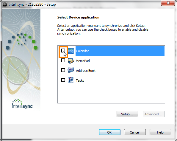 configure blackberry desktop organizer sync settings