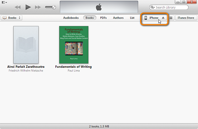 click on iphone once it appears in itunes main window