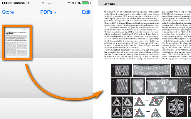 pdf document opens in ibooks on iphone ios 7