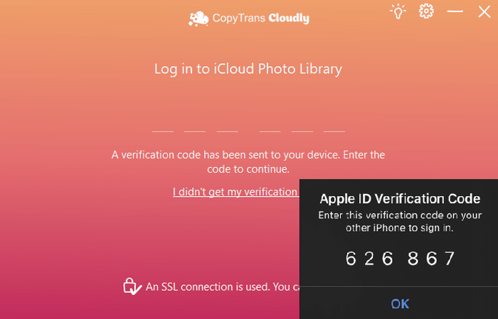 CopyTrans Cloudly two factor authorization