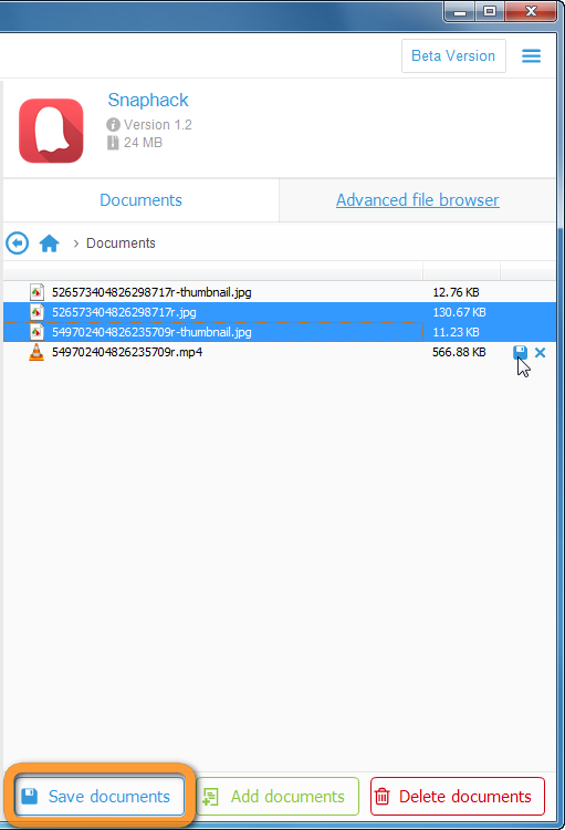 save app documents with copytrans apps