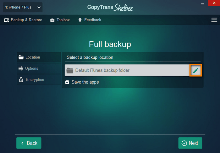 select full backup iPhone without iTunes