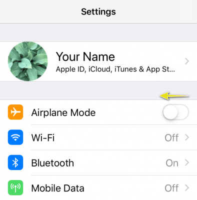 how to disable an airplane mode