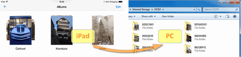 How to share album from iphone to pc to the pc without duplicates 