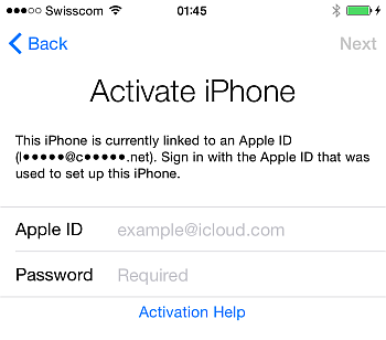 iphone activation with apple id on ios 8