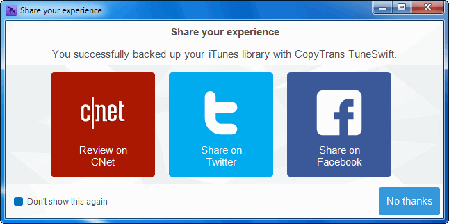 share your copytrans tuneswift experience