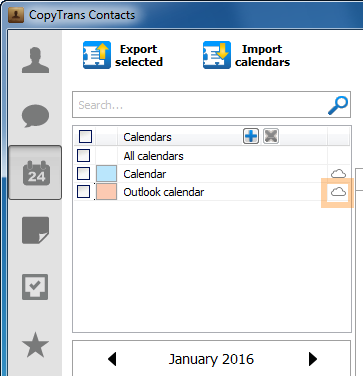 outlook calendar with cloud icon to the right