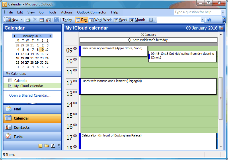 How to import iCloud calendar to Outlook?