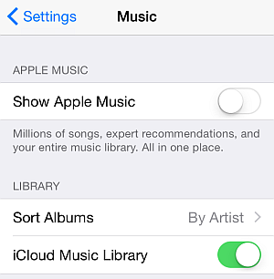 music settings on iphone ios 8