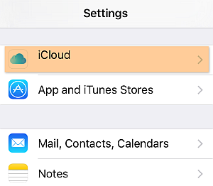 icloud settings on iphone