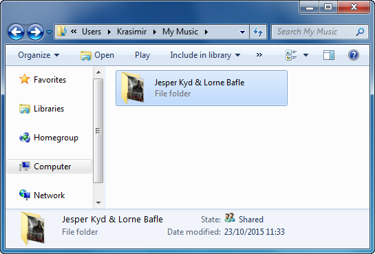 ripped cd songs folder on windows