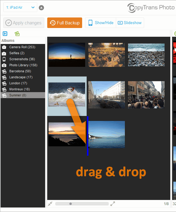 How to sort and organize iPad photos?