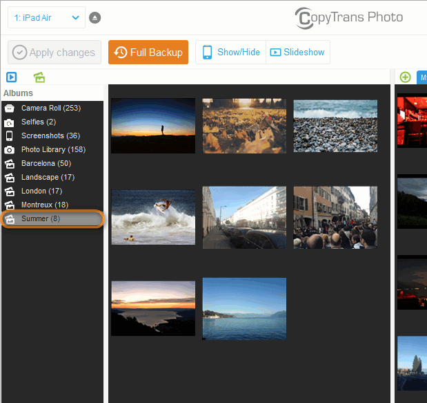 How to sort and organize iPad photos?