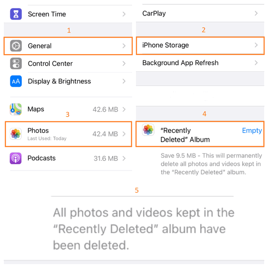 iphone recently deleted photos won t delete