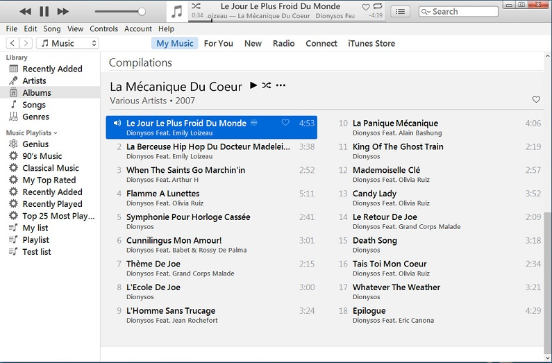 play cd tracks in itunes