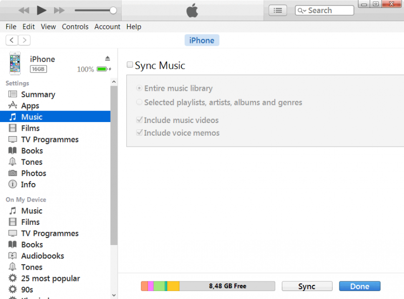 iTunes won't sync songs to iPhone or iPod