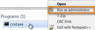 Run windows command prompt as an administrator