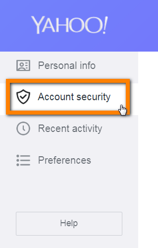 Navigate to the Account Security