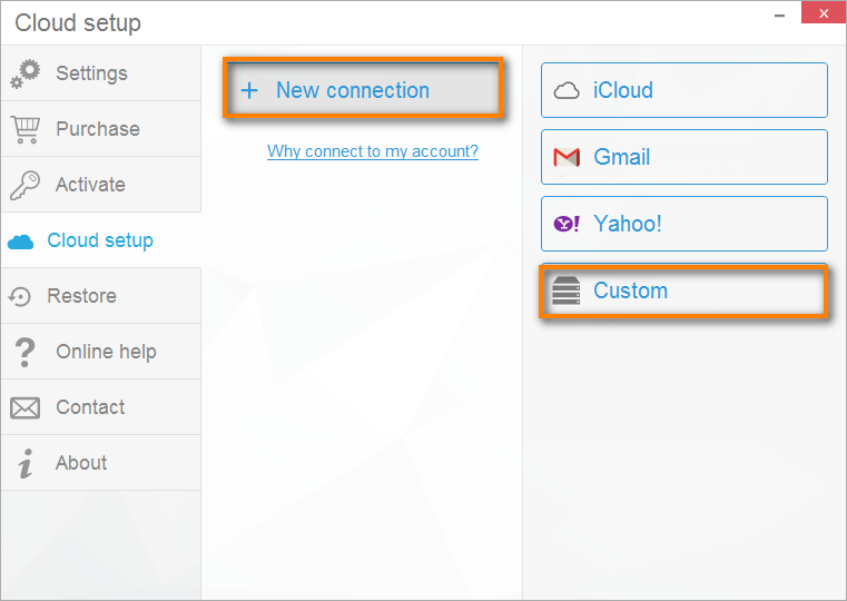 Set up carddav or caldav accounts