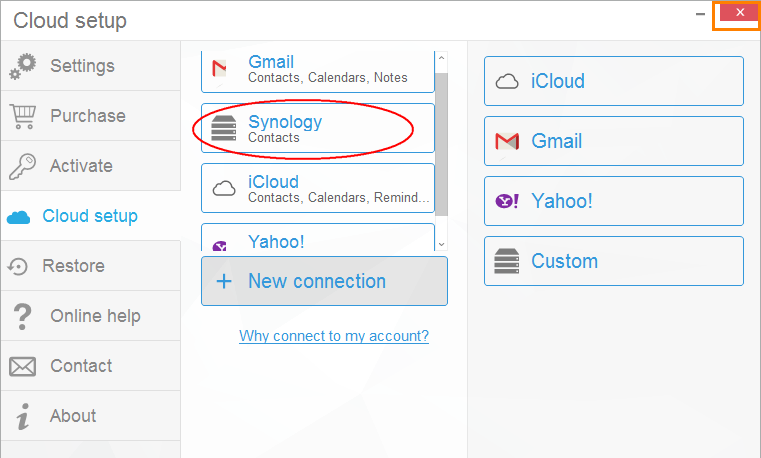 Manage your Synology address book with CopyTrans Contacts
