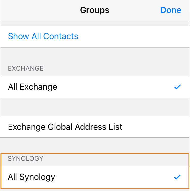 Set up your iOS device for use with Synology CardDAV