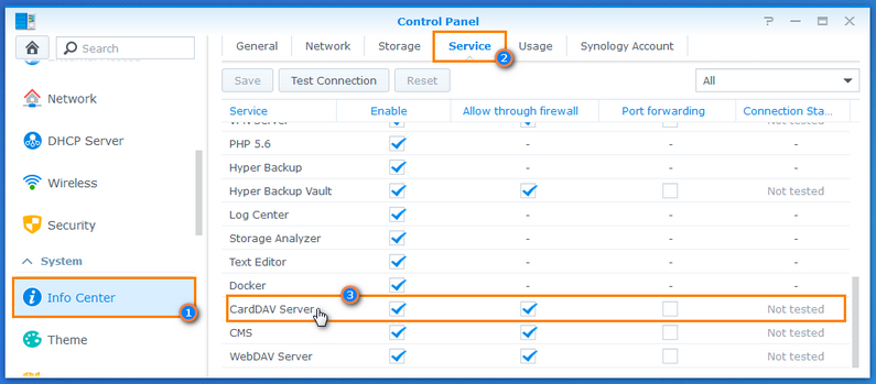 How to set up the CardDAV Server on your Synology NAS