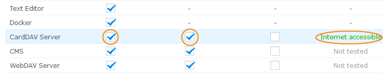 Access your Synology NAS address book over the Internet