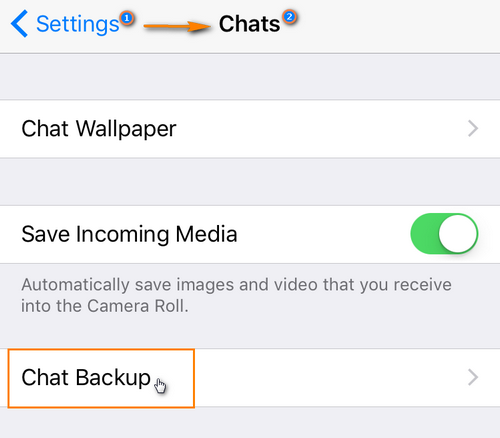 How to backup WhatsApp on iCloud