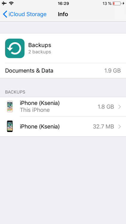 Your iphone backups on iphone