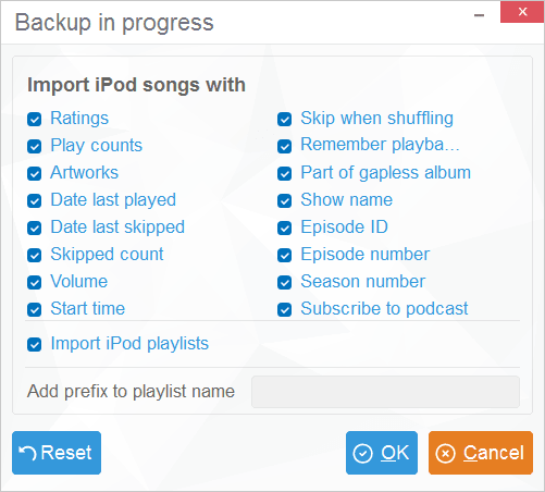 iTunes export customization in CopyTrans